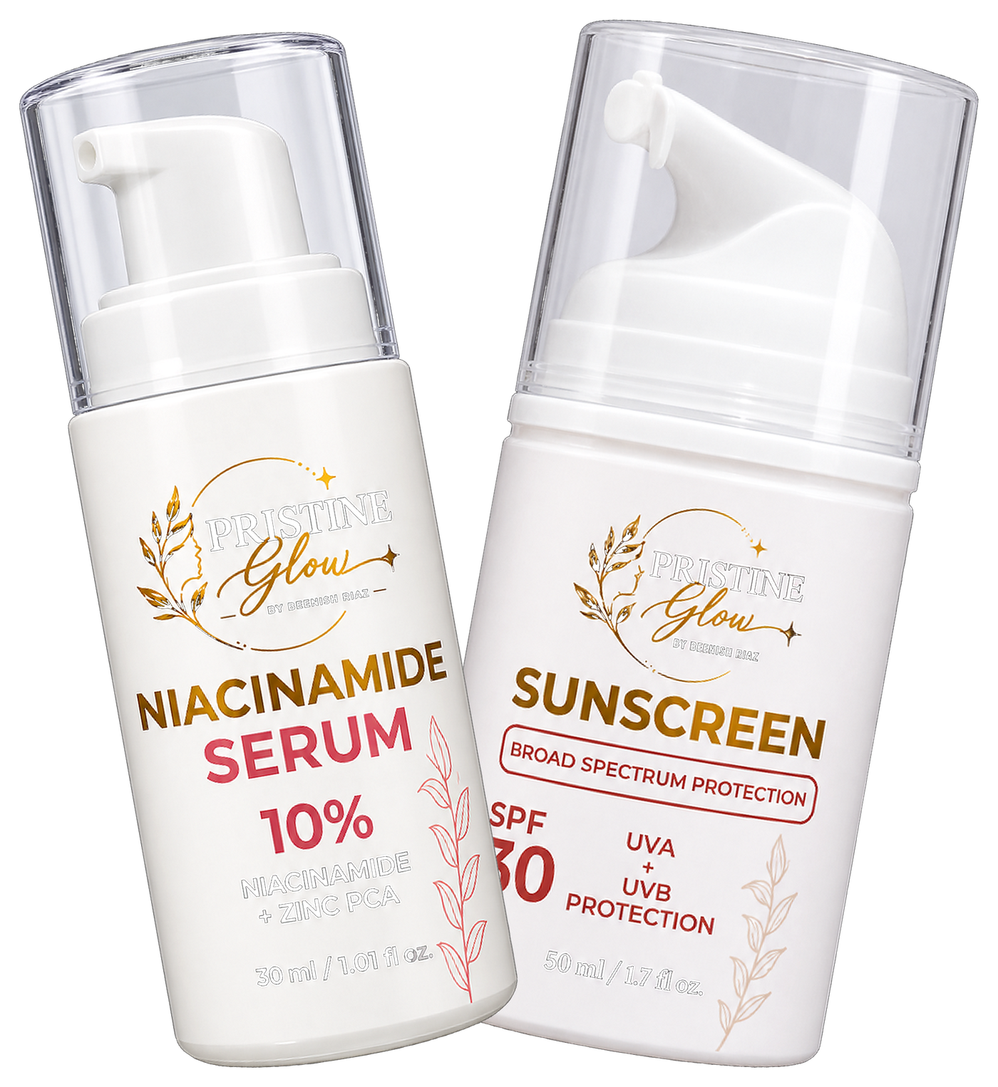 Pristine Glow By Beenish Riaz — Niacinamide Serum & Sunscreen